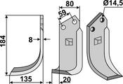 Blade, left model - AgriParts