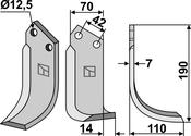 Blade, right model - AgriParts