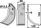 Blade, right model - AgriParts