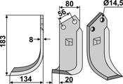 Blade, left model - AgriParts