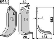 Blade, right model - AgriParts