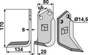 Blade, left model - AgriParts