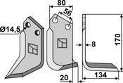 Blade, right model - AgriParts