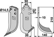 Blade, right model - AgriParts