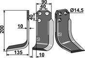 Blade, left model - AgriParts