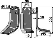 Blade, right model - AgriParts