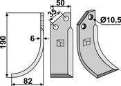 Blade, left model - AgriParts