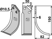 Blade, right model - AgriParts