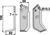 Blade, left model - AgriParts