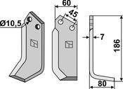 Blade, right model - AgriParts