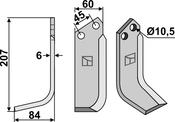 Blade, left model - AgriParts