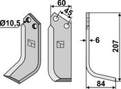 Blade, right model - AgriParts