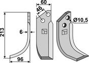 Blade, left model - AgriParts