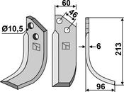 Blade, right model - AgriParts