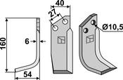 Blade, left model - AgriParts