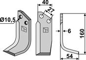 Blade, right model - AgriParts