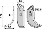 Blade, left model - AgriParts