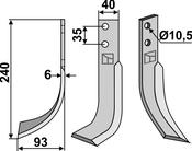 Blade, left model - AgriParts