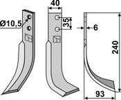 Blade, right model - AgriParts