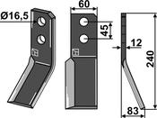 Blade, right model - AgriParts