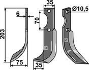 Blade, left model - AgriParts