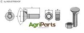 Plough bolt DIN 604 M10 x 1,5 x 100 and hexagon nut - AgriParts image