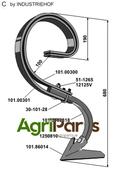 Big harrow tine with share - AgriParts