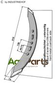 Twisted stubble point - left model - AgriParts