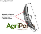 Cultivator share 360mm - hard metal faced - AgriParts
