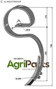 Big harrow tine with share - AgriParts