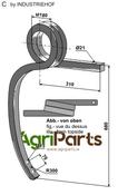 Double coil spring, right - AgriParts