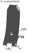 Centre guideboard 80mm - AgriParts