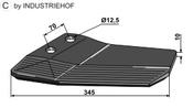 Replacement wings - hard metal faced - back side - left - AgriParts