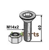 Hexagon socket bolt M14x40x40 - AgriParts image