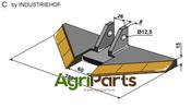 Stubble share - Hard metal - AgriParts