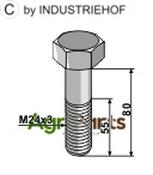Bolt M24x3 - 8.8 - AgriParts