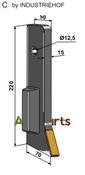 Furrow opener 15° - Hard metal - AgriParts
