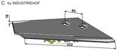 Replacement wing for stubble share, right - AgriParts