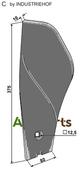 Outer guide board - AgriParts