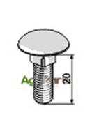 Saucer-head screw M10x1,5x20 without nut - galvanized - AgriParts image
