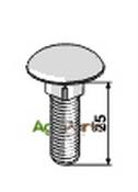 Saucer-head screw M10x1,5x25 without nut - galvanized - AgriParts image