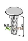 Saucer-head screw M10x1,5x35 - galvanized - AgriParts image
