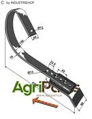 Brake tine - compl. - AgriParts
