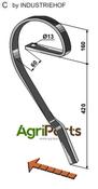Brake tine, left model - AgriParts