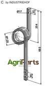 Track eradicator tine, right model - AgriParts