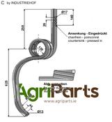 Track eradicator tine, right model - AgriParts