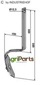 Track eradicator tine with share - AgriParts