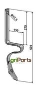 Track eradicator tine with share - AgriParts