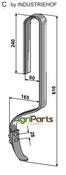 Track eradicator tine with point - AgriParts