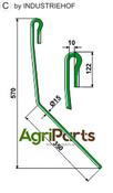 Followimg tine, right model - AgriParts